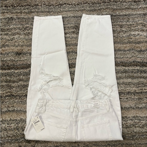 Good American Cropped Boyfriend Jeans Sz 8/29 NWT | Good American White Jeans - Picture 9 of 16